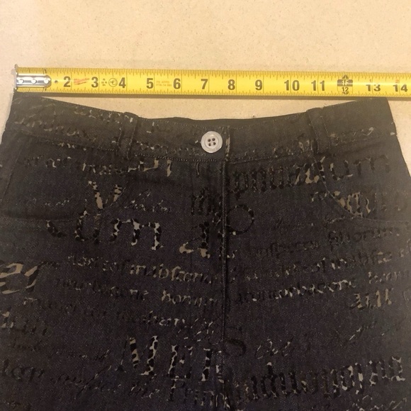 WALKING ART AUSTRALIA HIGH WAISTED LEOPARD PRINT LETTERING ON BLACK DENIM SZ 6 - Picture 12 of 15